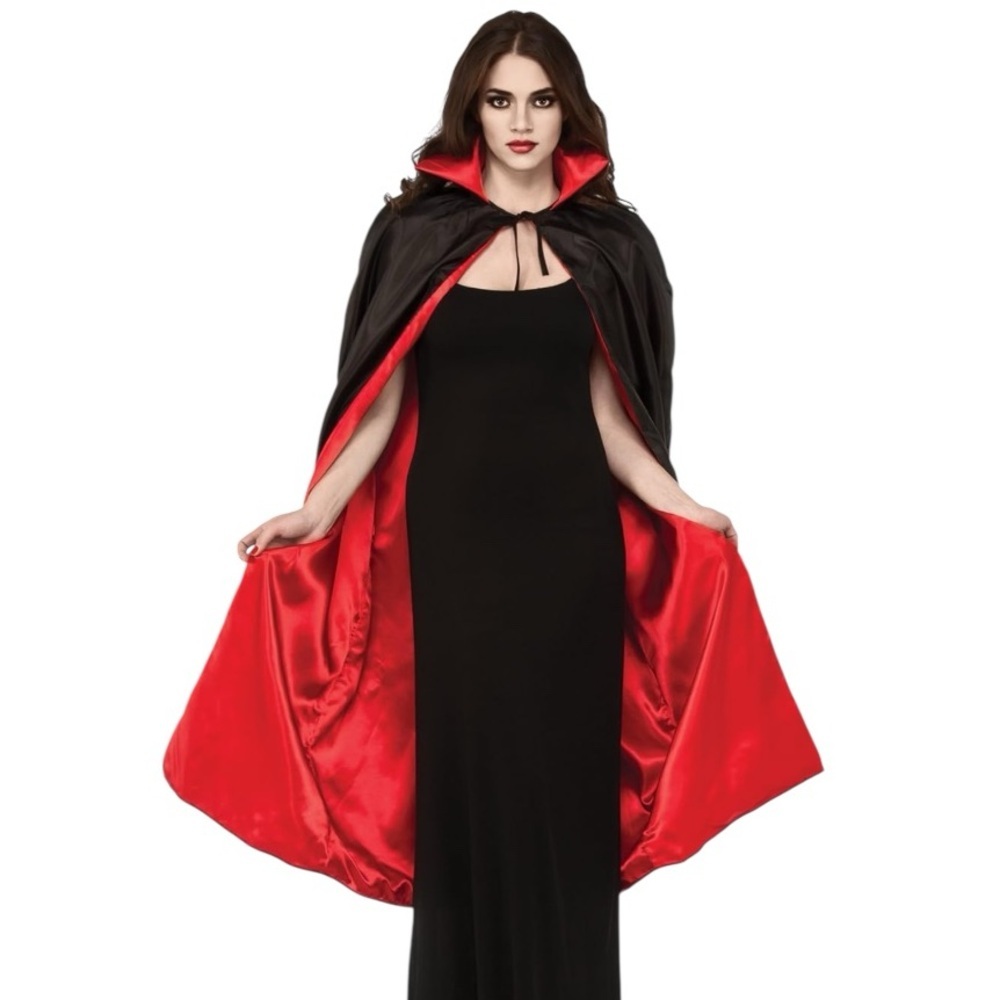 Rubie’s Black and red reversible Satin Vampire cape One Size Made of n USA